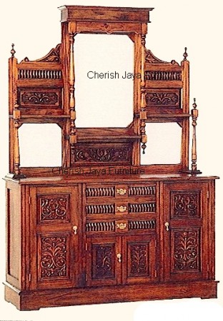 Code: HL 118-M Name: Side Board Size: W=155 x D=50 x H=220 cm Wood: Solid Mahogany wood.﻿